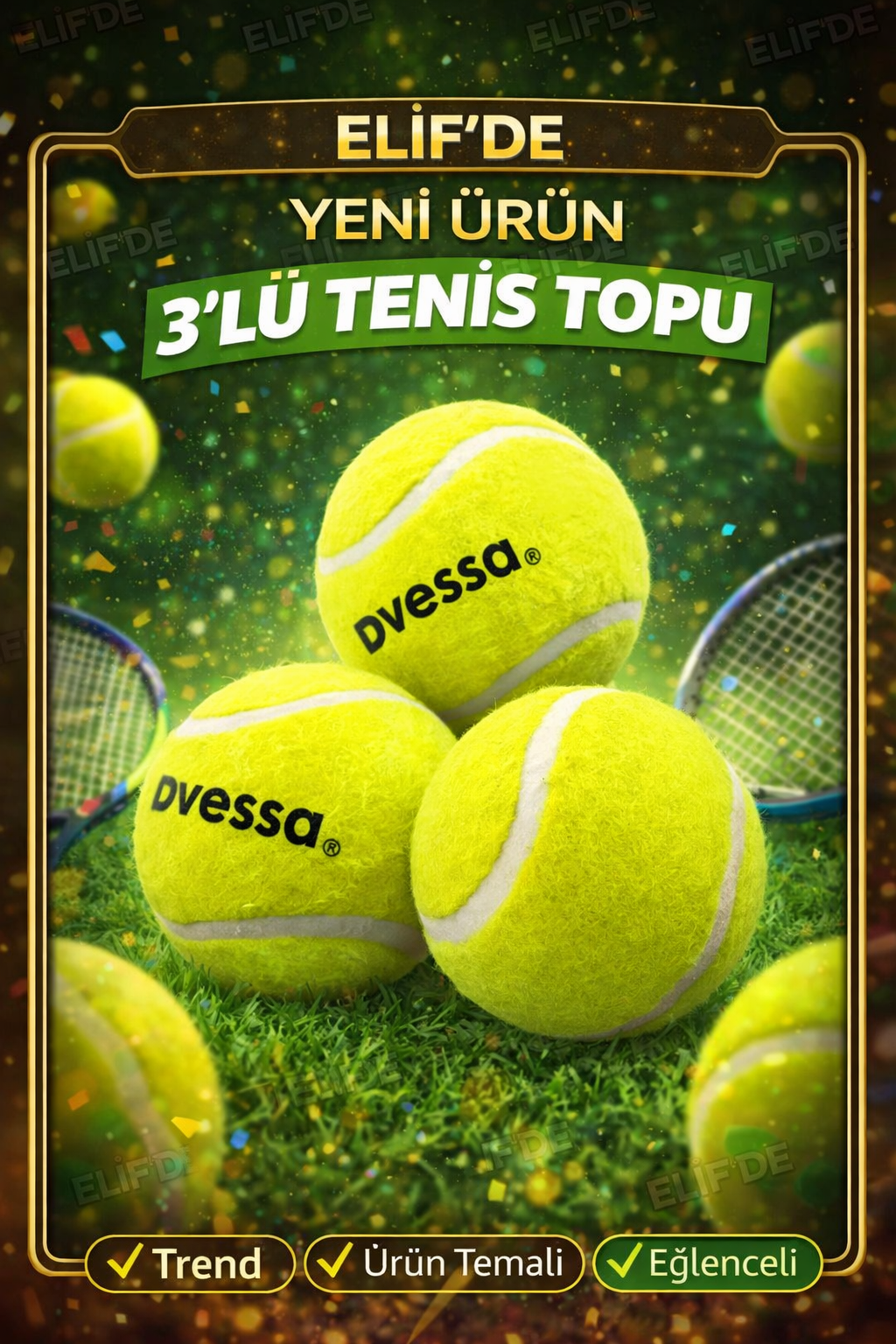 3lü Tennis Topu / 6li paket