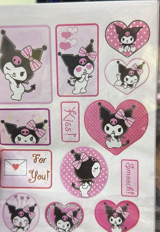 A6 Ebat Kuromi 9lu Poşet Sticker