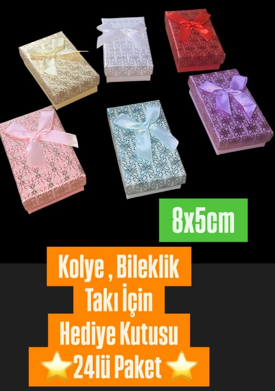 8X5cm HEDİYE KUTUSU / 24LÜ PAKET