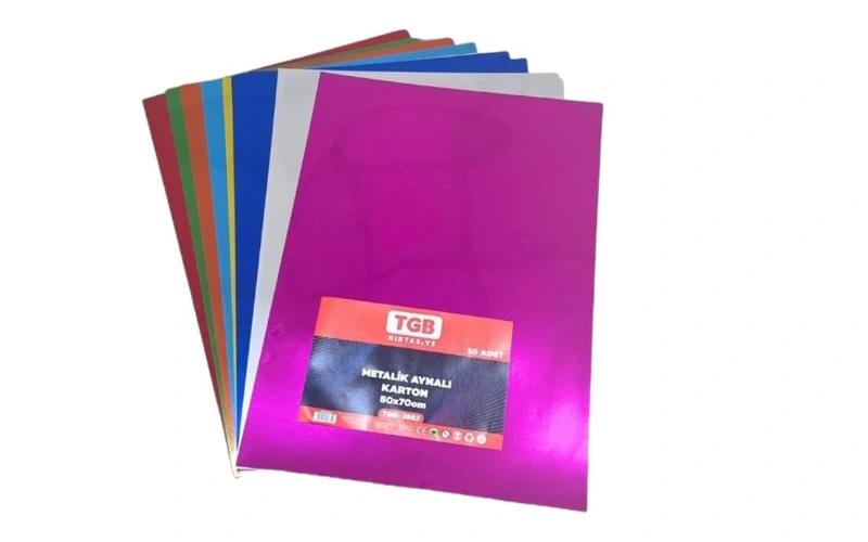 Metalik Aynalı Karton 50x70 10lu Karışık