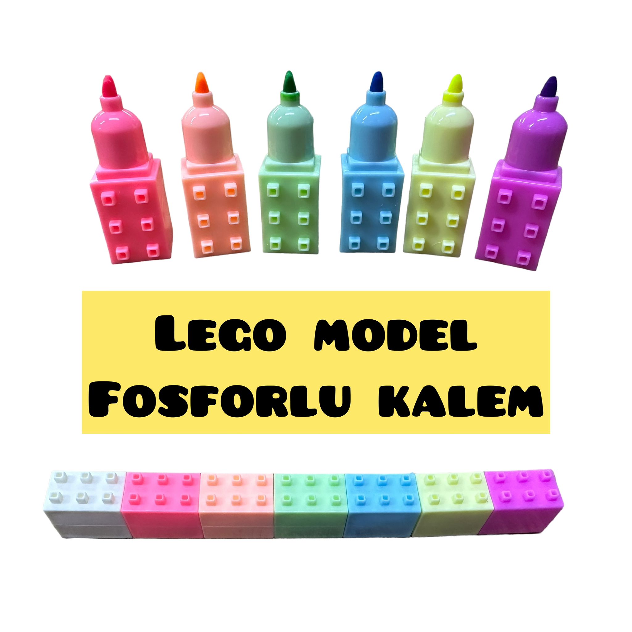 Lego Model Fosforlu Kalem Set