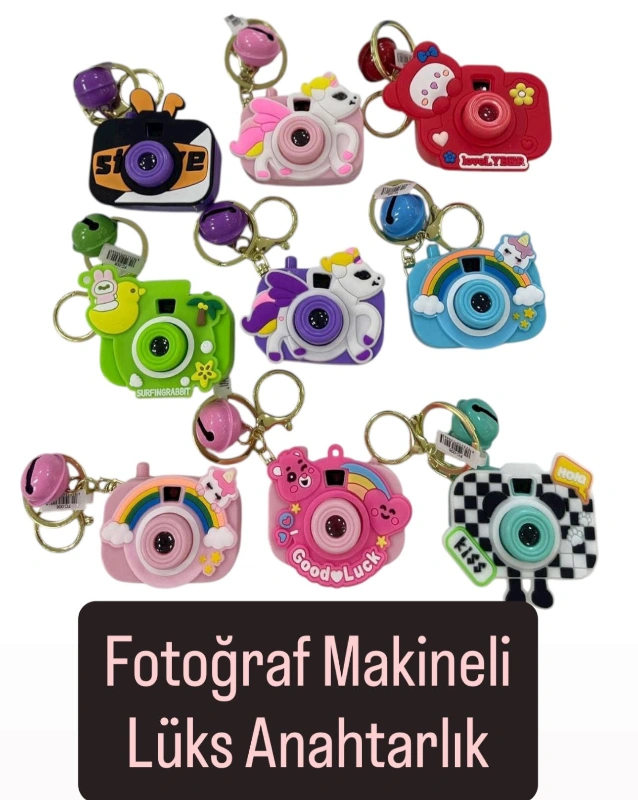 FOTOĞRAF MAKİNESİ ANAHTARLK / 12Lİ PAKET