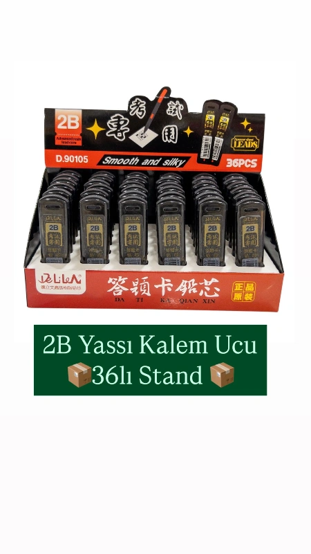 Adet: 12,5₺ / 2mm 2b Yassı Eskiz Kalem Ucu / 36lı Paket