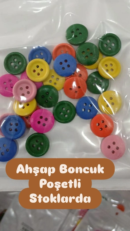 AHŞAP DÜĞME / PAKET 12Lİ