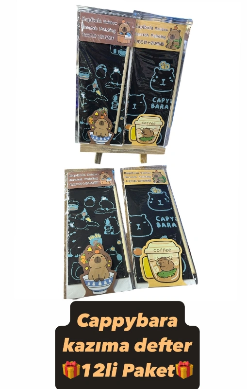 Adet: 20₺ / CappyBara Kazıma Defter /paket 12li
