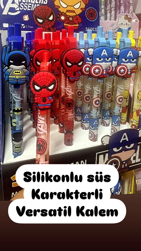 Karakterli Model Lüks Silikonlu Versatil / 36lı Stant