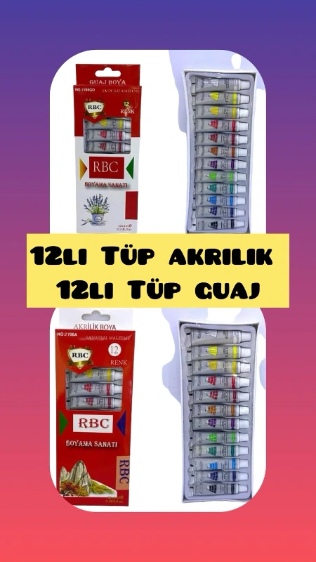 12li Tüp Akrilik / Guaj İthal Rbc