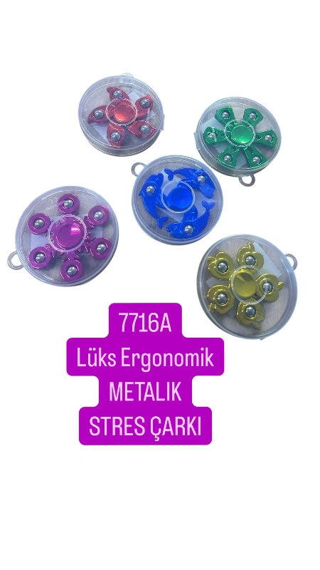 Adet: 35 ₺ /7716A  Ergonomik Model Metalik Stres Çarkı / 12li Paket