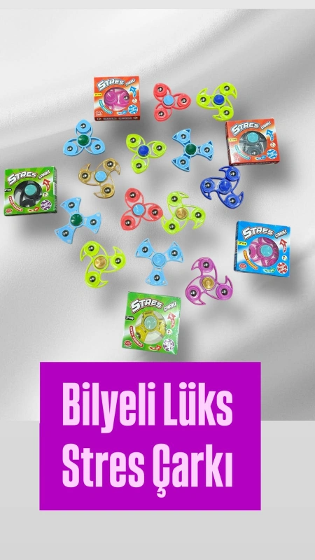 Adet: 30,5 ₺ /  LÜKS BİLYELİ STRES ÇARKI  / 24LÜ PAKET