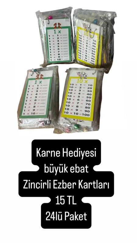 Zincirli Ezber Kartı KAMP / 24LÜ PAKET