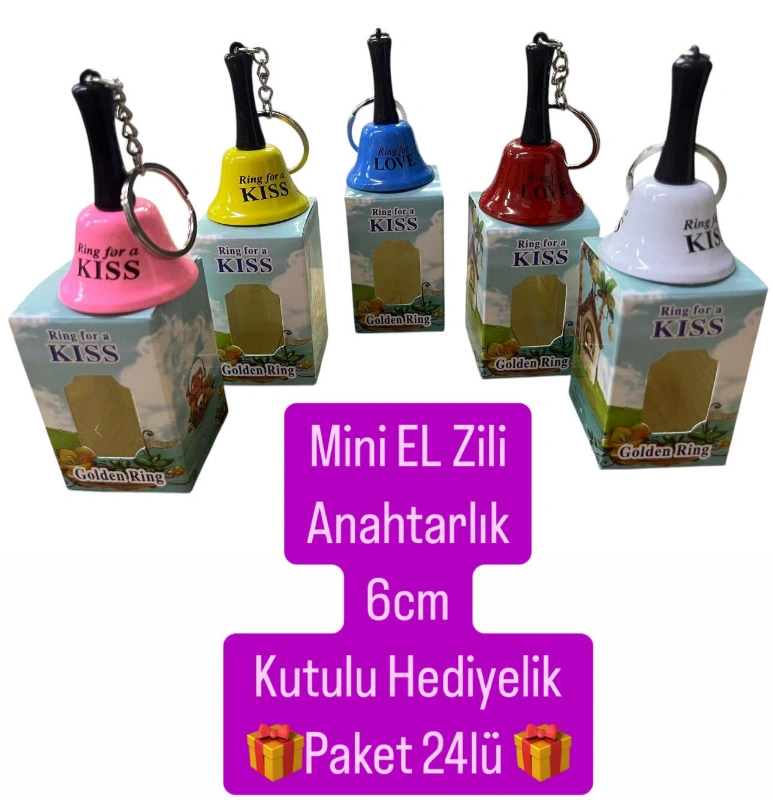 Mini El Zili Anahtarlık Hediyelik  / 24lü  PAKET