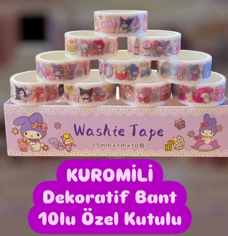 Kuromi 10lu Dekoratif Bant Kutulu