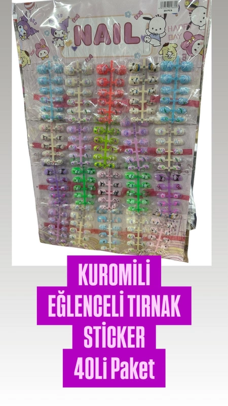 Adet: 7,5 ₺ / Kuromili Süslü Tırnaklar / 40lı PAKET