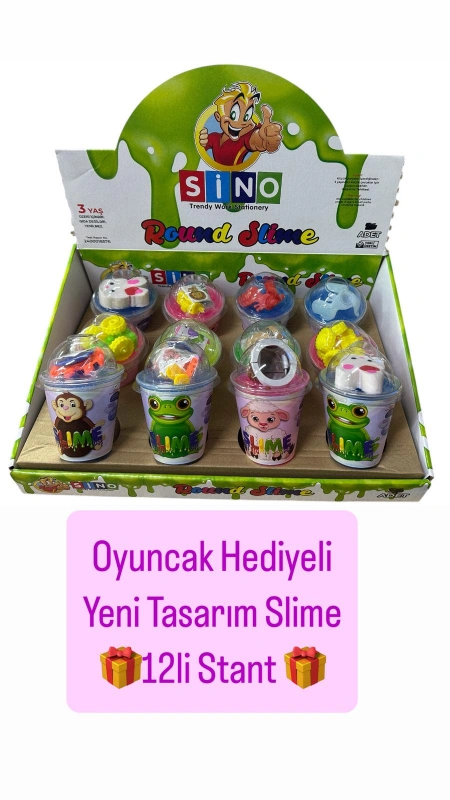Adet: 17 ₺ / Oyuncak Hediyeli Slime / PAKET 12Lİ