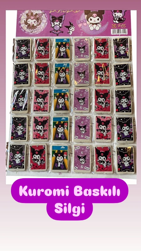 Kuromi Baskılı Silgi / 30lu Paket