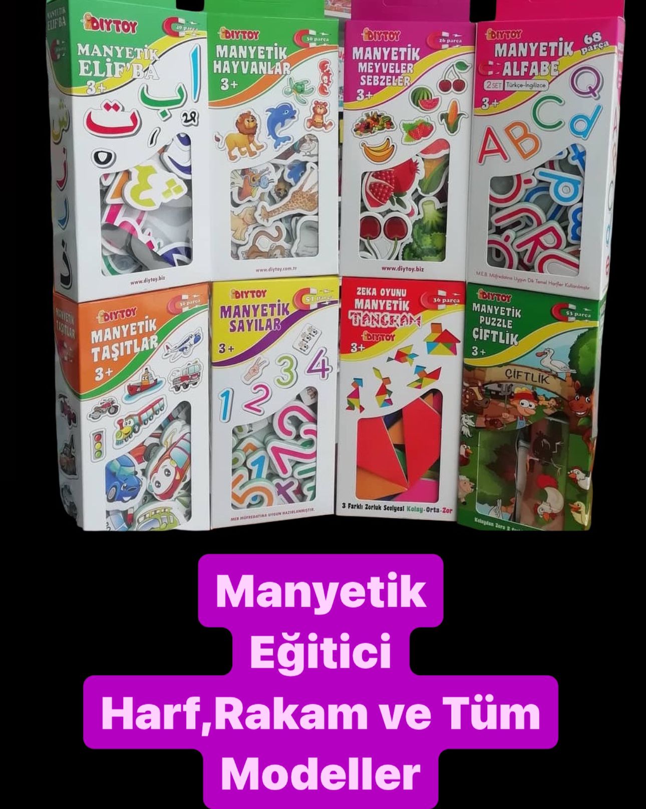 EĞİTİCİ MANYETİK OYUNCAK / 24LÜ KARIŞIK