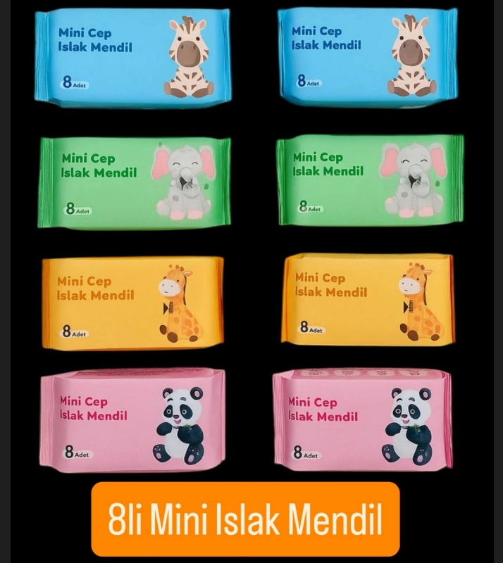 8Lİ MİNİ ISLAK MENDİL / 24LÜ PAKET