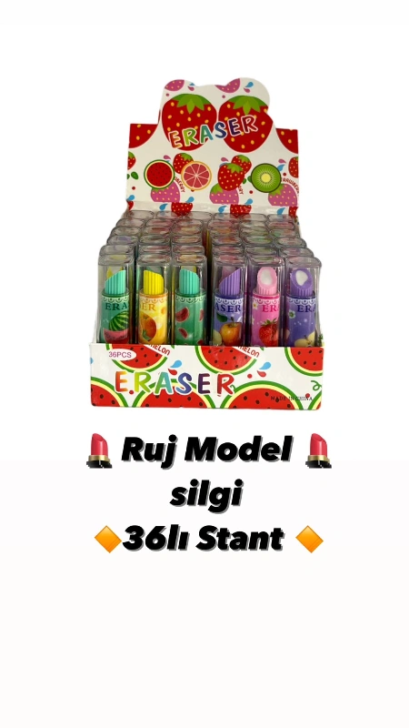 Ruj Model Çevirmeli Silgi / 36lı Kutu