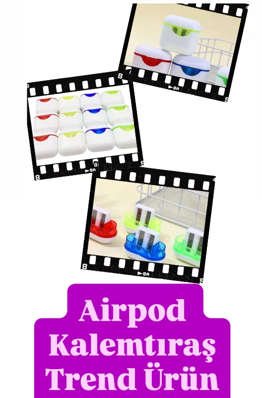 YENİ AİRPOD KULAKLIK MODEL KALEMTRAŞ / 24LÜ STANT