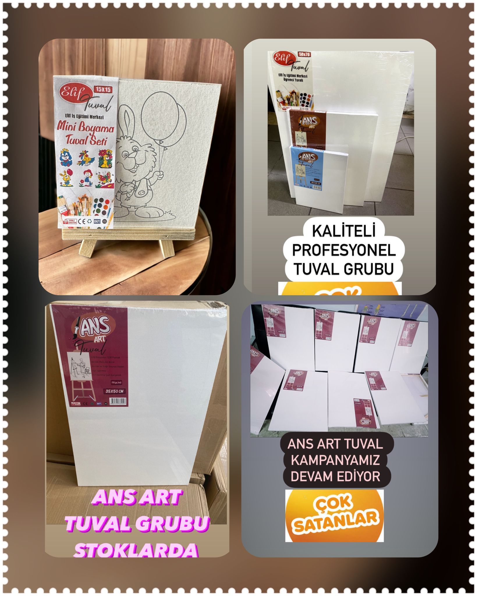 Her Boya Kaliteli Tuval 35x50 (ARKA ZIMBA)