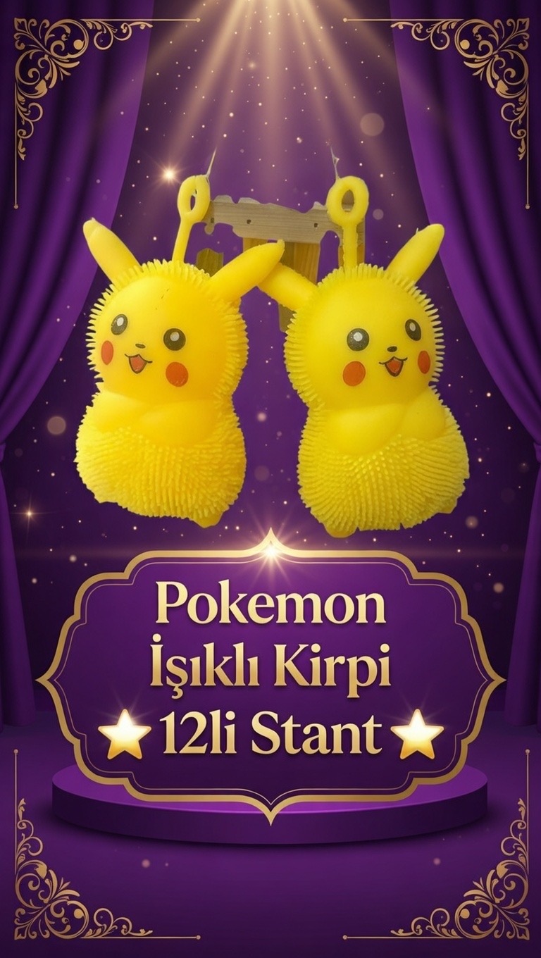 Büyük Pokemon Kirpi Oyuncak / 12li stant