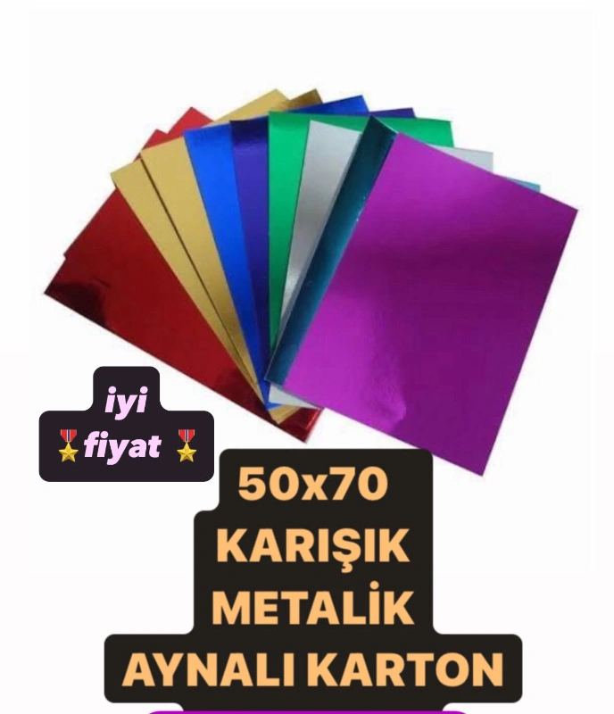 50X70 10 RENK AYNALI KARTON