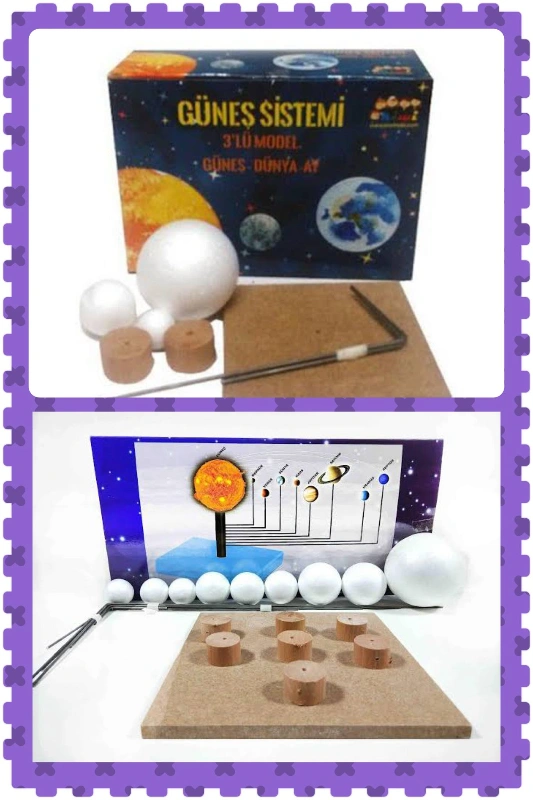 Gezegen Modeli Lüks Demirli Seti / 9lu 100₺ / 3lü  50₺