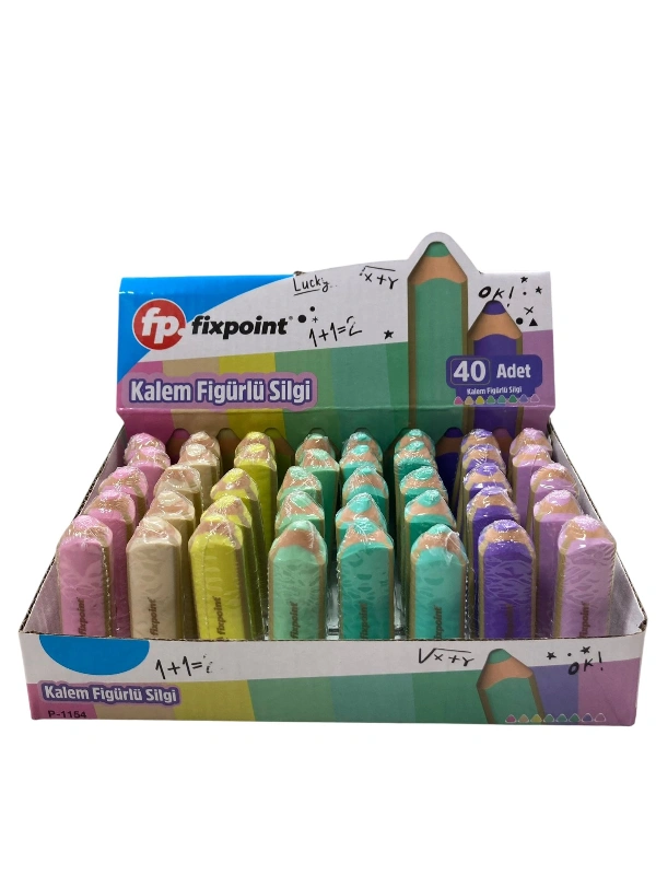 P- 1154 KALEM FİGÜRLÜ SİLGİ   / 40LI STANT