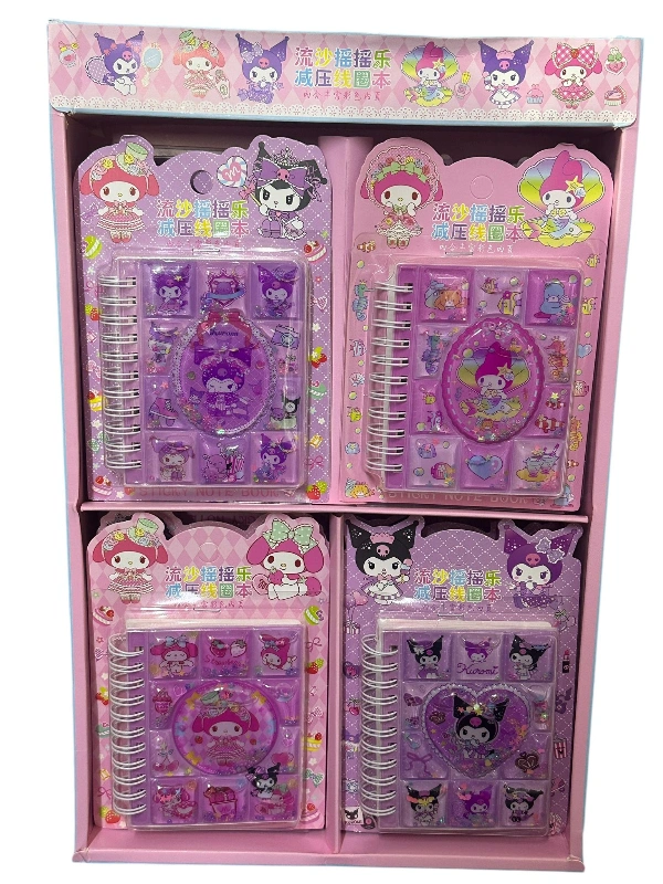 009 / Kuromi A6 Telli Sulu Kapak Not Defteri /  16lı Stant