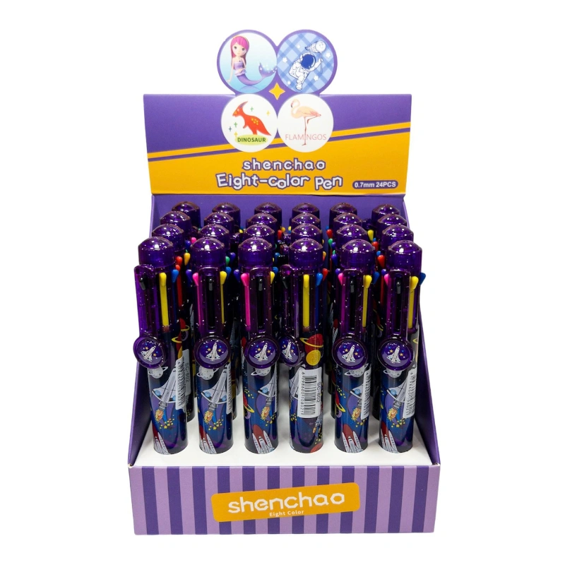 Uzay Space Model 6renk Tükenmez Kalem / 24lü Stant