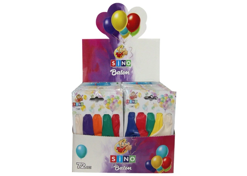 Adet: 13,5₺ / 5Li Kartela Sino Balon Seti / 72li Stant