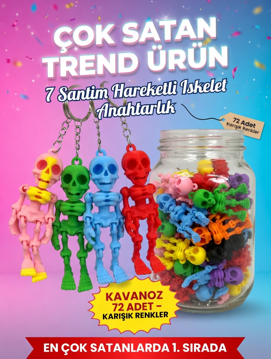 Trend Iskelet Anahtarlık/ 72li kavanoz