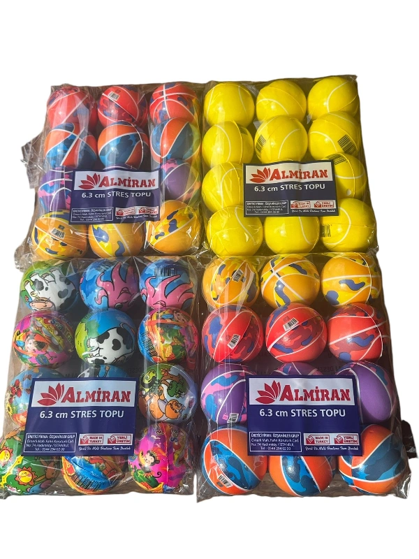 Yeni Model Stres Topları / 12li Paket