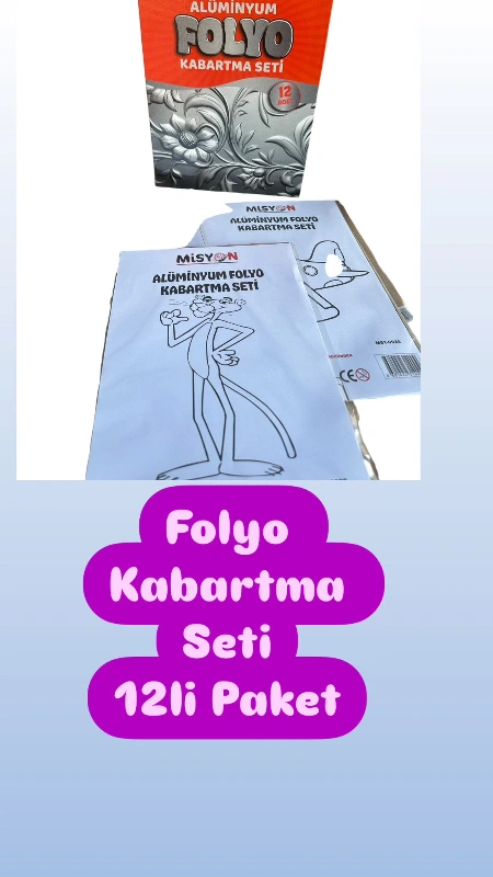 Folyo Kabartma Seti  Full Set  / 12li Kutu