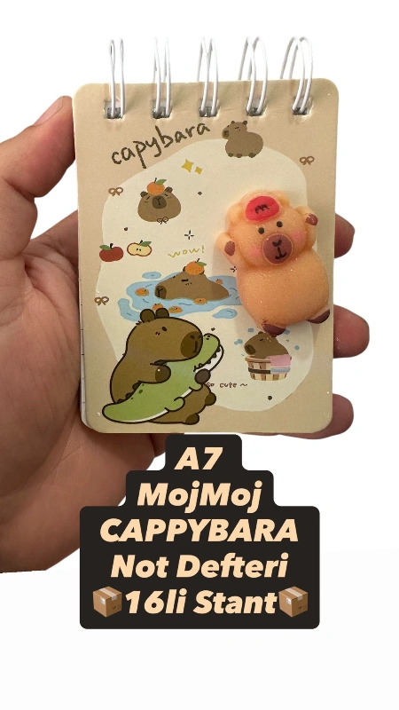 A7 Mojmojlu CappyBara Not Defteri / 16lı Stant