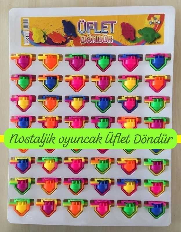 Üfle Döndür Oyuncak / 48li Paket