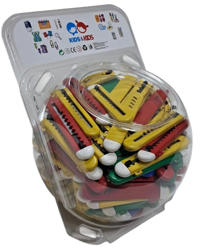 Özel Kavanoz Kasa Önü Mini Maket Bıçağı / 144lü Stant