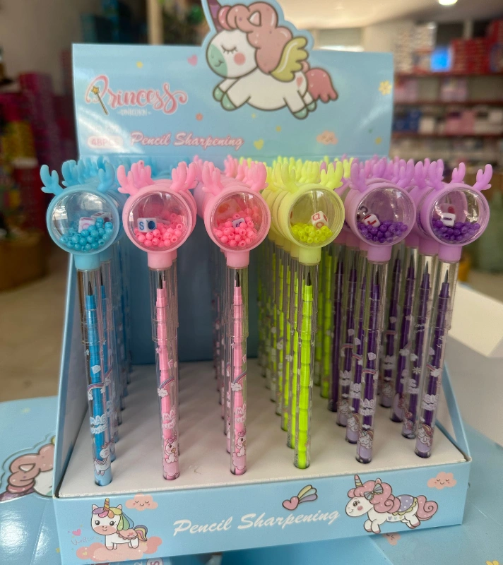 Harfli Taşlı Süslü Lüks Yumurtlayan Kalem / 48li stant