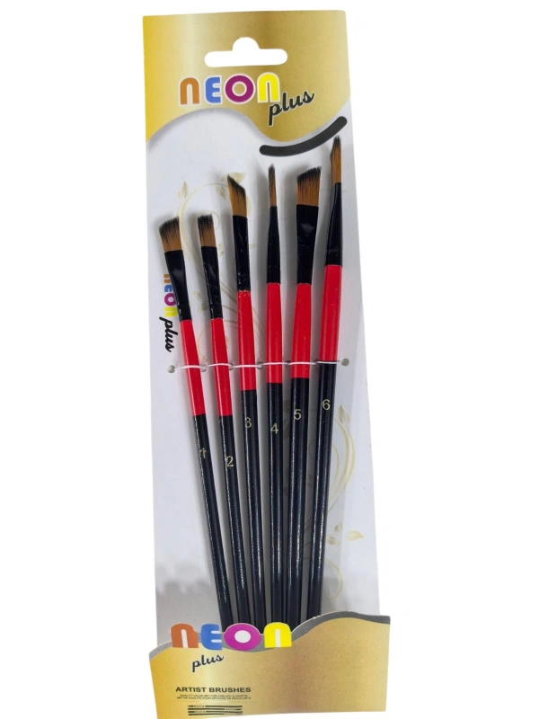 6LI SANATSAL AKRİLİK FIRÇA SETİ / 12Lİ PAKET