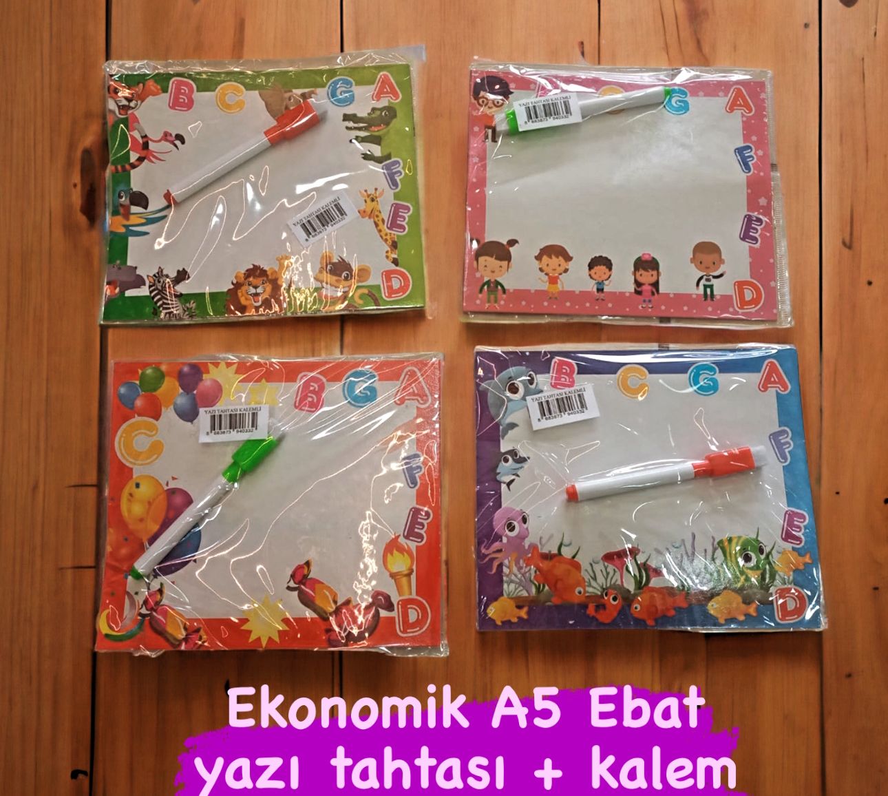 EKONOMİK YAZI TAHTASI A5 EBAT KALEMLİ ( 24LÜ PAKET)
