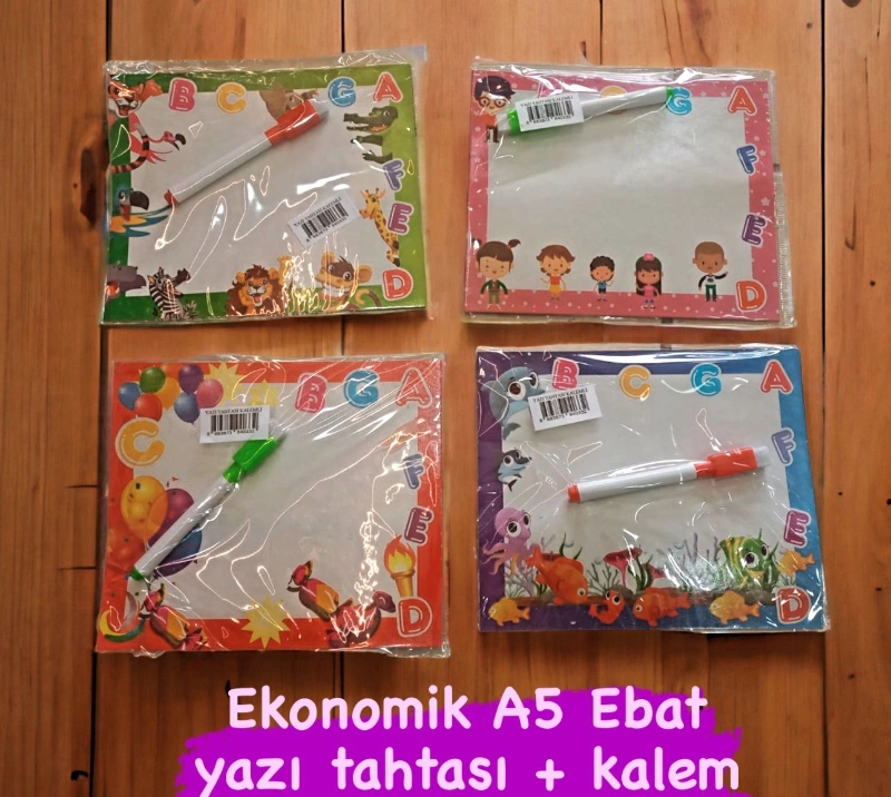 EKONOMİK YAZI TAHTASI A5 EBAT KALEMLİ ( 24LÜ PAKET)