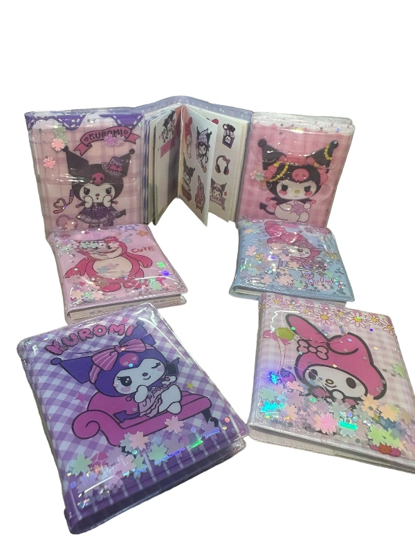 6 x 5cm Sulu Kapak Kuromi Sticker Defter / 48li paket