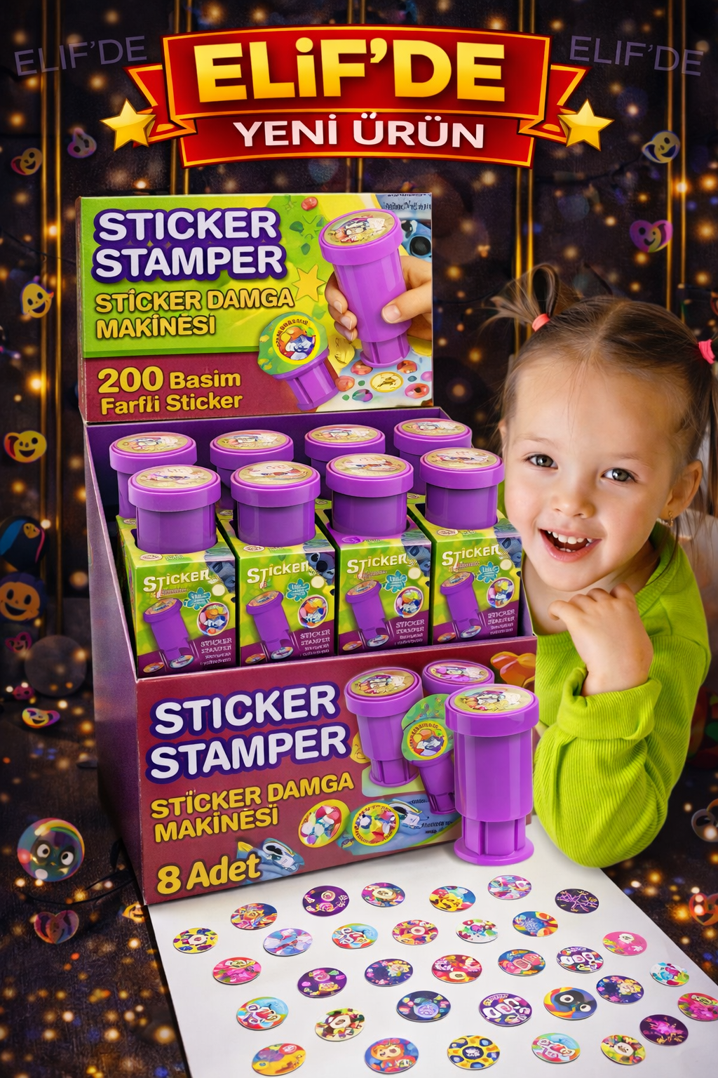 STİCKER BASKI MAKİNESİ TREND ÜRÜN / 8Lİ STANT