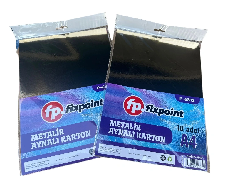 A4 10 Renk Metalik Aynalı Karton