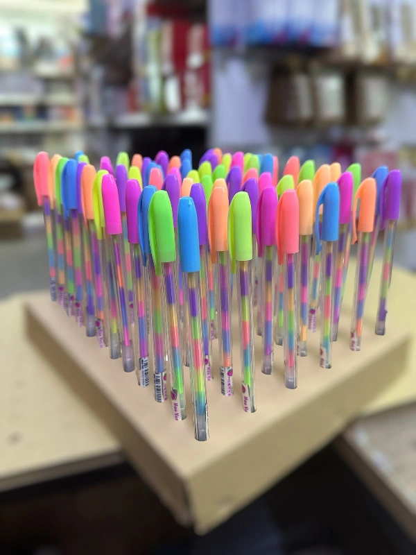 Gökkuşağı Jel Kalem Bittikçe Renk Değiştiren / 72li Stant