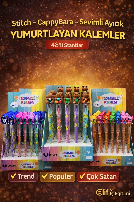STİTİCH - CAPPYBARA- AYICIK KALEMLER / 48Lİ STANTLAR