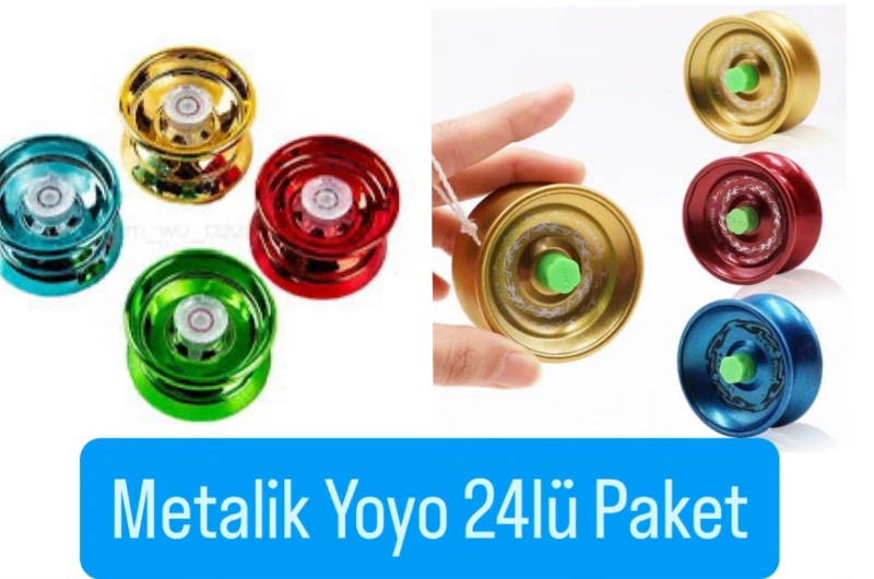 METALİK YOYO OYUNCAK / 24LÜ PAKET
