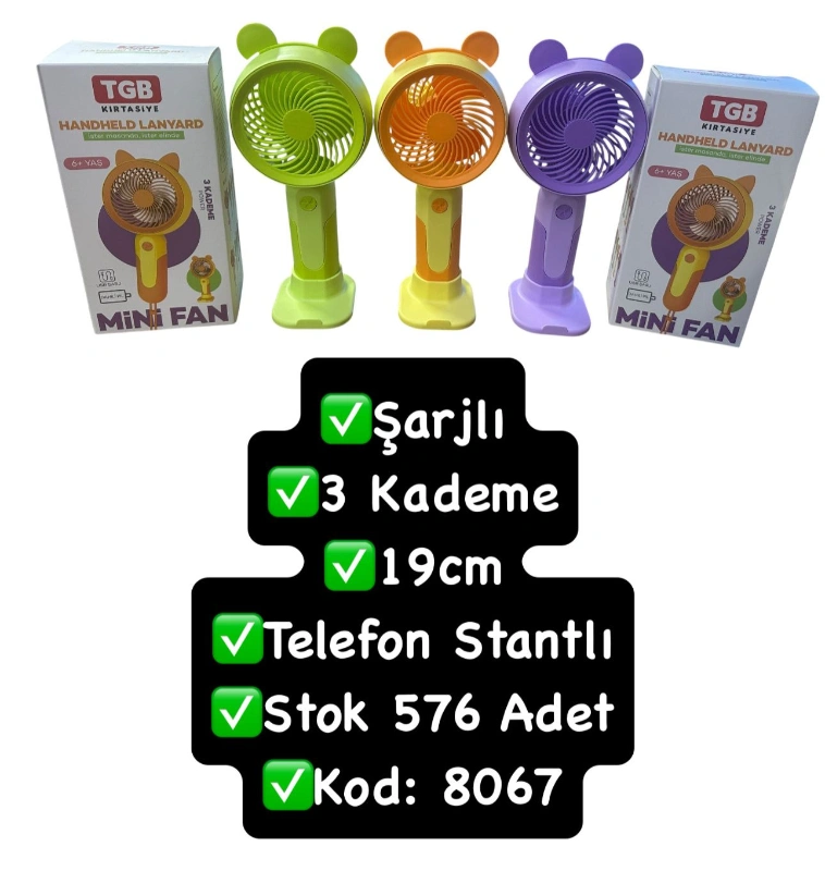 8067  KULAKLI 3 KADEME LÜKS EL FANI / ŞARJLI