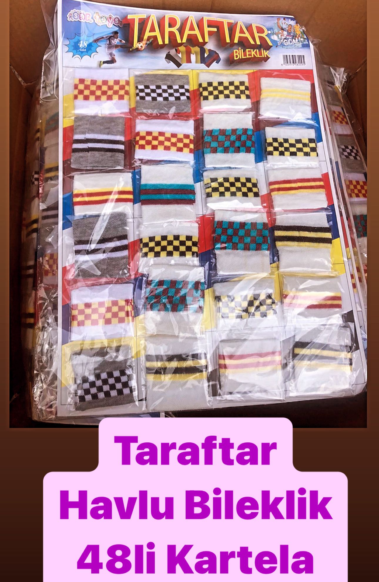 TARAFTAR MODEL HAVLU BİLEKLİK / 48Lİ PAKET