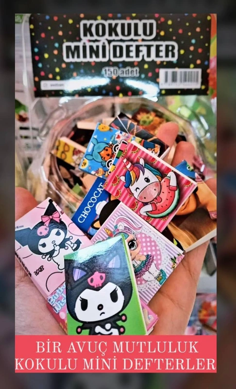 Adet: 5,5₺ /  Kokulu Mini Kitaplar  / 150li Stant